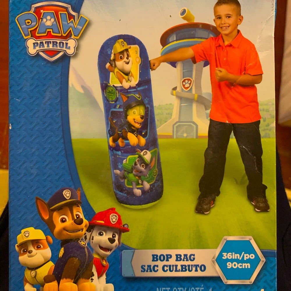 NIB, Hedstrom Nickelodeon Paw Patrol Bop Bag, Inflatable Boxing Bag, 36”, 4+ yrs